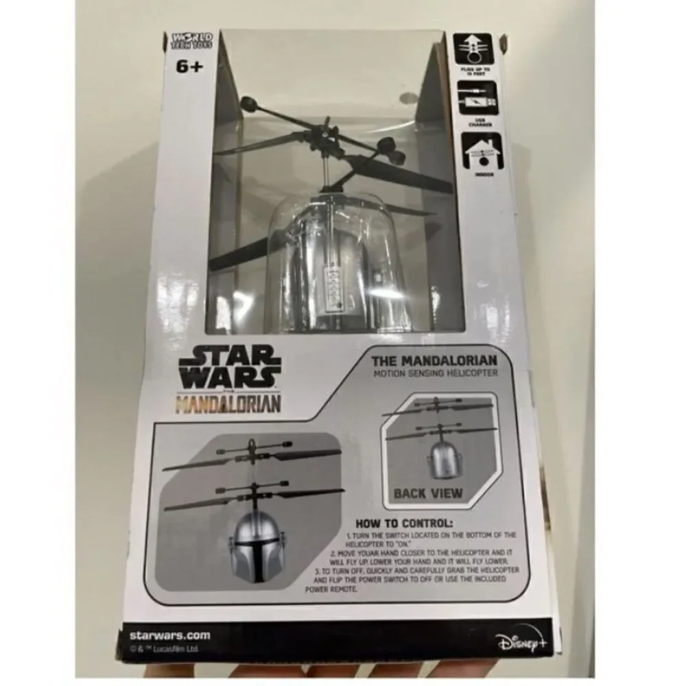 2021 Star Wars Mandalorian Mando Helmet Motion Sensing Helicopter World Tech Toy